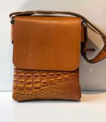 کیف دوشی مردانه چرم طبیعی کد 304 - تصویر 3